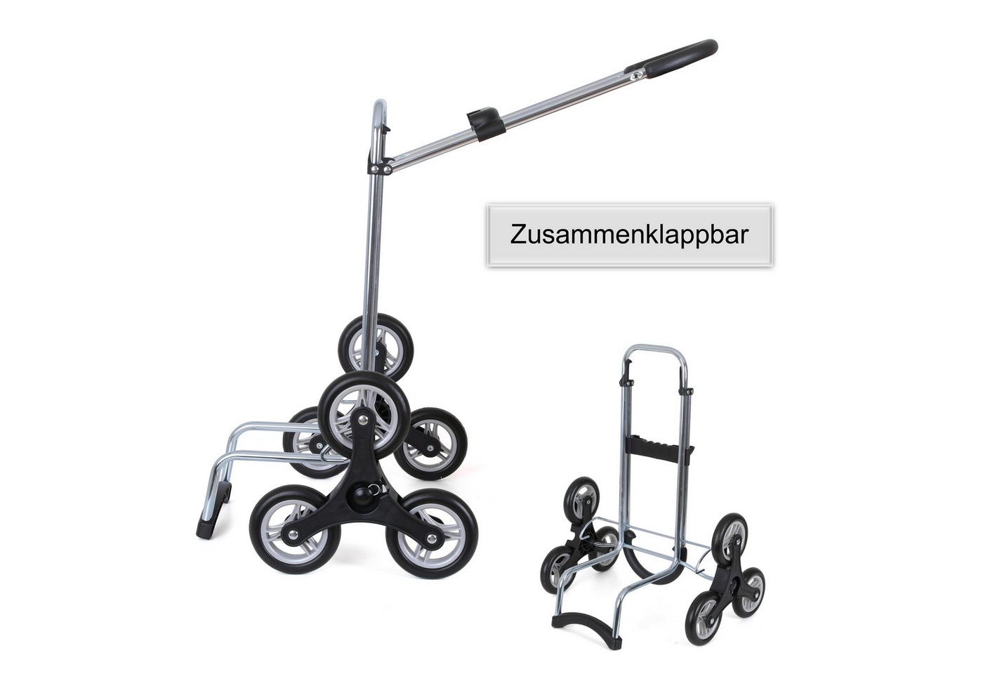 Andersen Einkaufstrolley Treppensteiger Scala Shopper Duko schwarz, belastbar bis 40kg, wasserabweisend Bild 5
