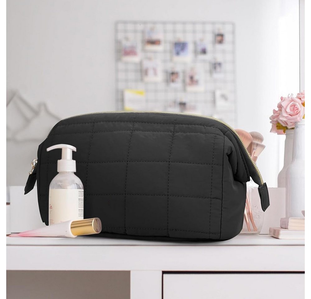 nsihing Kosmetiktasche Tragbare Schminktasche,Weit Öffnende Organizer Make-up-Tasche Bild 5