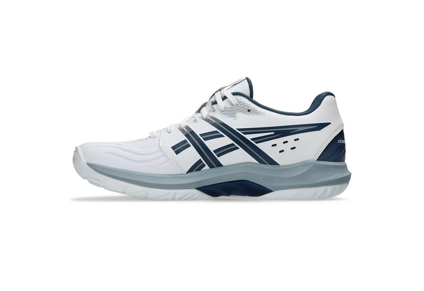 Asics POWERBREAK FF - Herren Hallenschuh - White/Vintage Indigo Handballschuh Bild 4