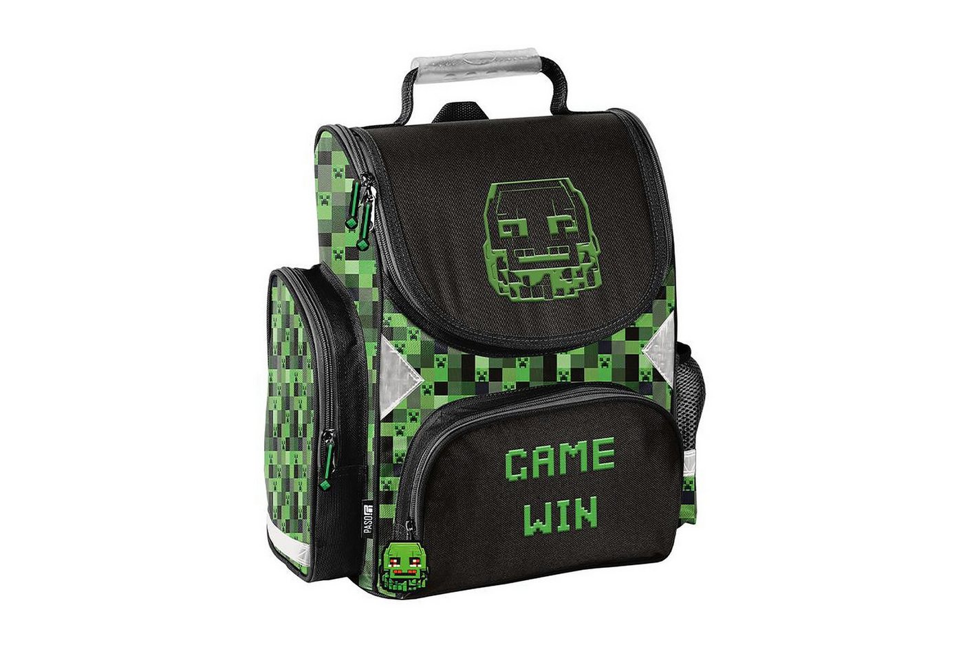 PASO Schulrucksack (Schulset, 9-tlg), Pixels, 9-tlg. Set, Schwarz Bild 5