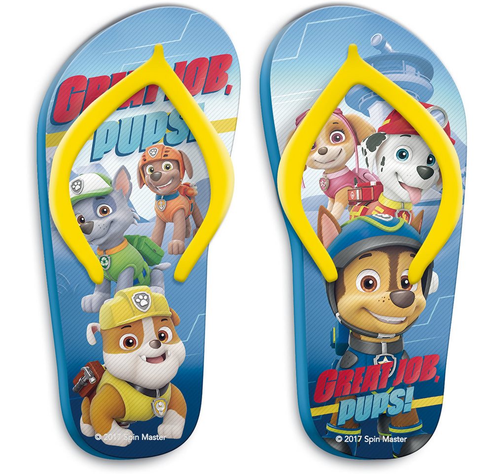 PAW PATROL Kinder Flip Flops Zehentrenner Badelatschen Blau Badesandale