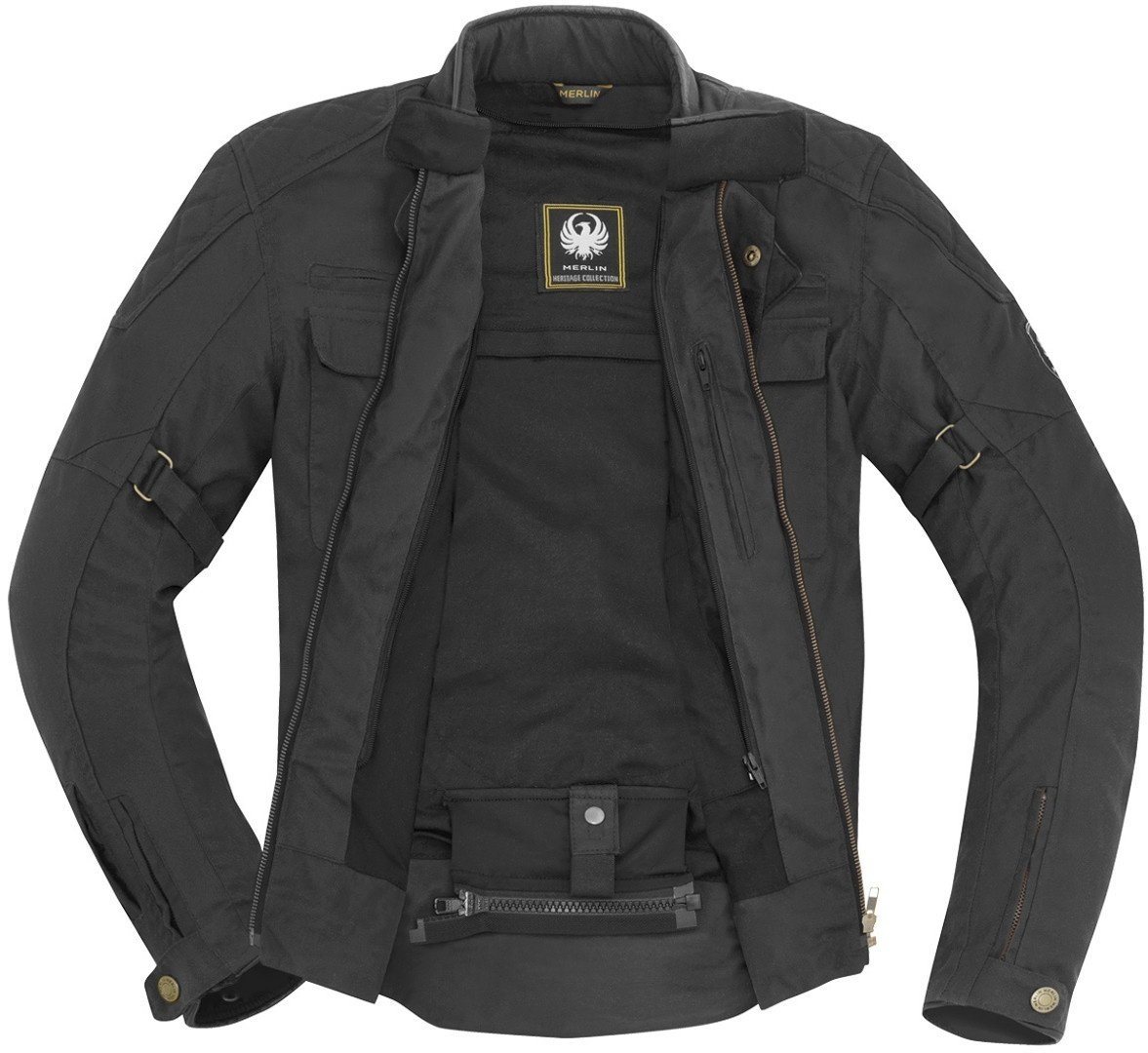 Merlin Motorradjacke Perton Motorrad Wachsjacke herausnehmbares Innenfutter,wasserdicht Bild 5