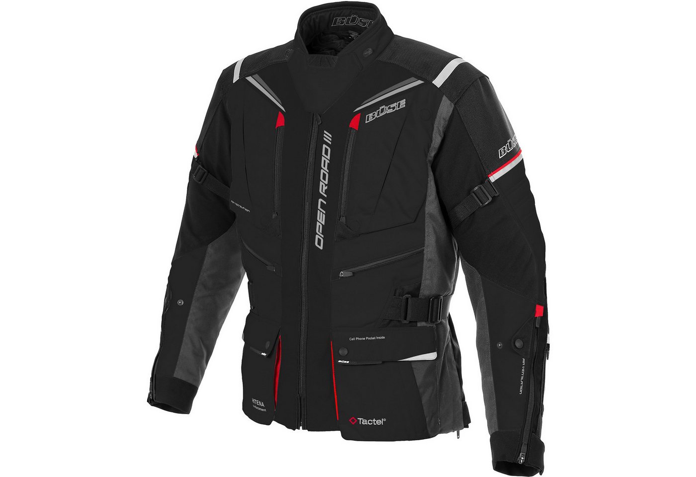 Büse Motorradjacke Büse Open Road III Textiljacke Schwarz motorradjacke herren
