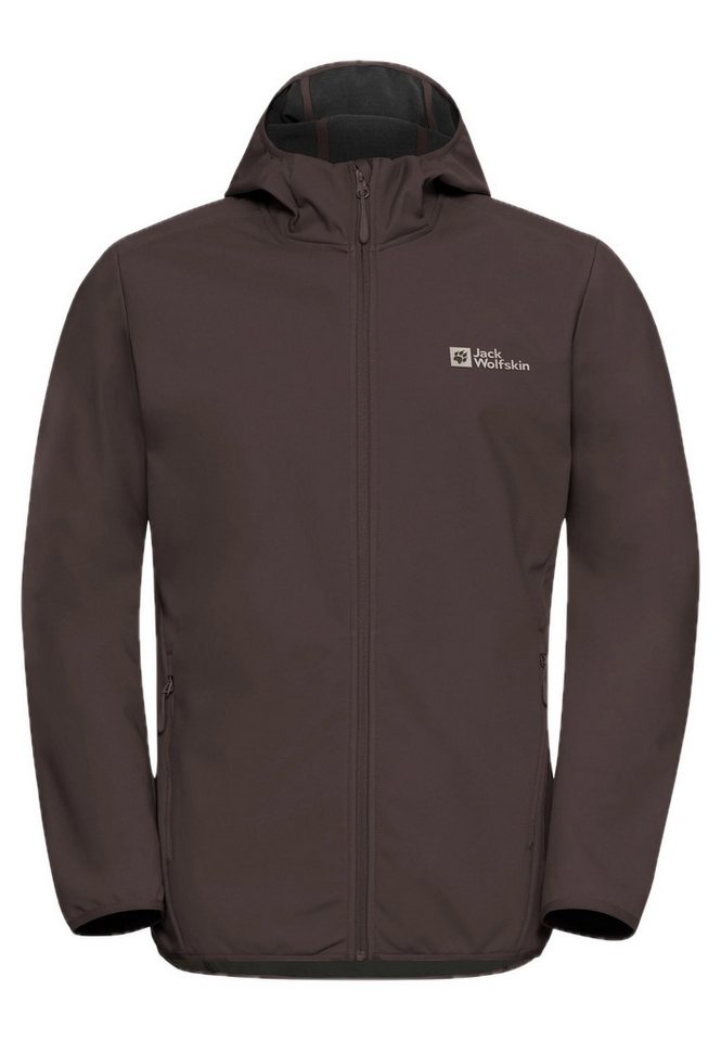 Jack Wolfskin Outdoorjacke JACK WOLFSKIN Bornberg Hoody M Softshelljacke Herren Peat Braun Bild 3