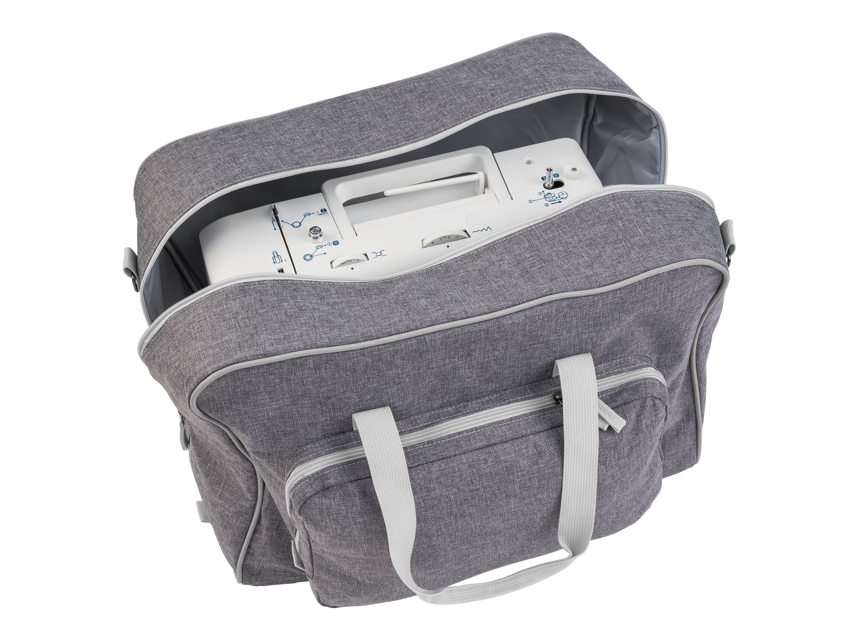 CRELANDO® Nähmaschinentasche, 40 l (Grau)