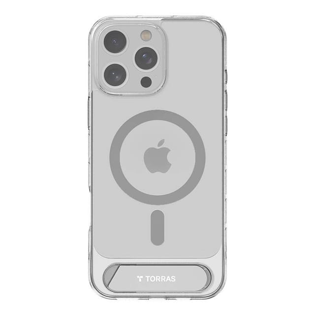 Torras Pstand Series Case for iPhone 16 Pro Max (Transparent)