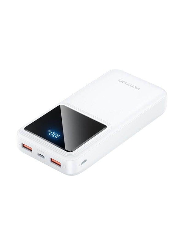 Vention Powerbank FHLW0 20000mAh Micro-USB USB-C 2xUSB-A 22.5W (white) Powerbank (Akku) - Weiß - 20000 mAh