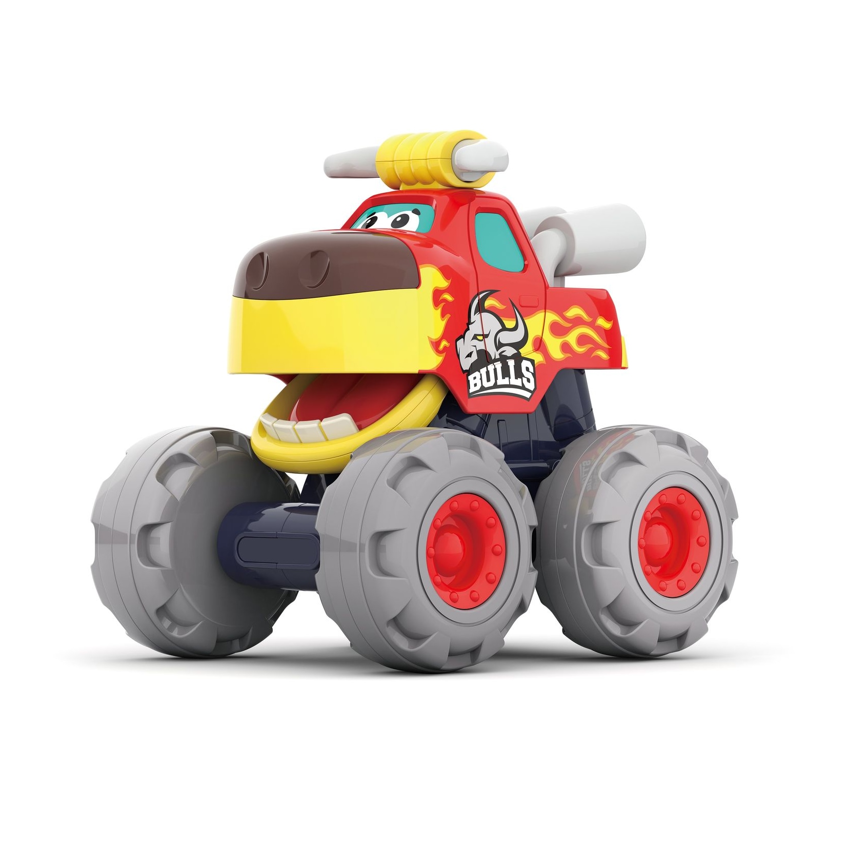Moni Spielzeug Monstertruck 3151 Monsterdesign, beweglicher Mund, Spielzeugauto rot
