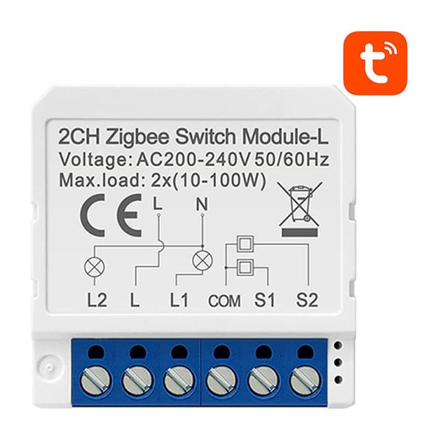 Avatto Smart Switch Module ZigBee LZWSM16-W2 No Neutral TUYA