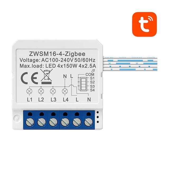 Avatto Smart Switch Module ZigBee ZWSM16-W4 TUYA