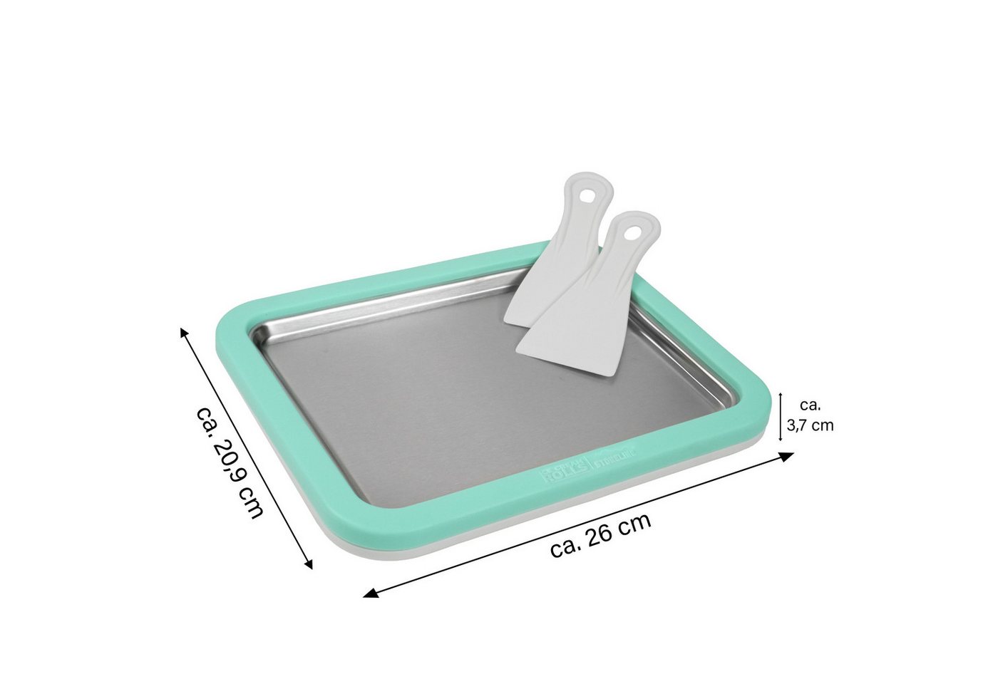 STONELINE® by Mr. Ice Cream Rolls Maker Eisplatte für Hausgemachte Eiscreme Speiseeis Mint