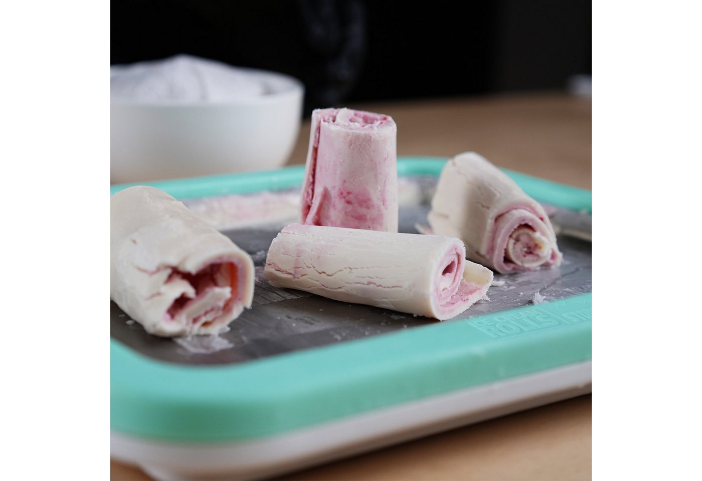 STONELINE® by Mr. Ice Cream Rolls Maker Eisplatte für Hausgemachte Eiscreme Speiseeis Mint Bild 4
