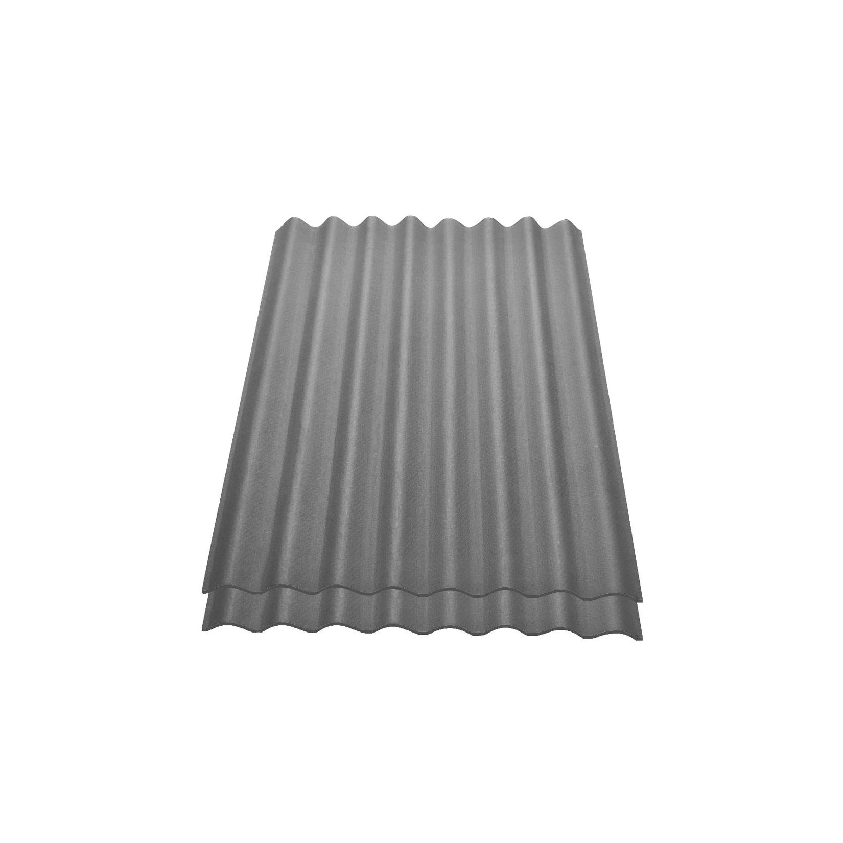 2er Pack Onduline® Easyline® Platte intensiv grau 1000 x 760 x 2,6 mm Profil 96/38