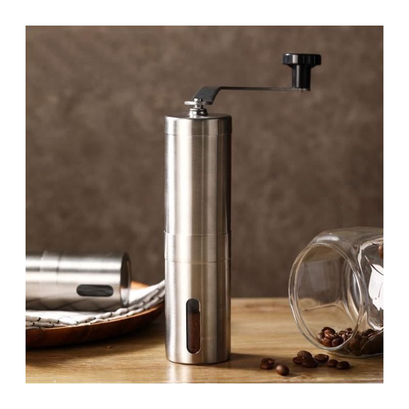 Kaffeemühle, Edelstahl 304, Handbetriebene Kaffeemaschine, Handbetriebene Kaffeemühle, Pfeffermühle, Kaffeemühle