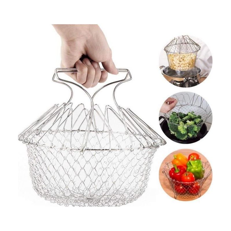 Salatkorb – Nicht Spezifiziert – 2er-set – Edelstahl – Durchmesser 23 Cm – Multifunktional