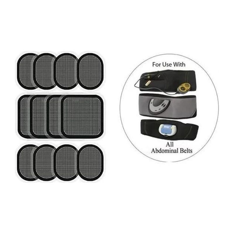 12-teiliges Gürtelelektroden-set, Kompatibel Mit Der Abs-serie, Ersatzelektroden Für Slendertone Bauchmuskeltrainingsgürtel