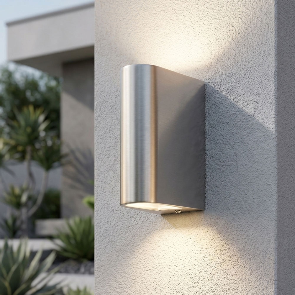 Led Außenwandleuchte Wandleuchte Außenbereichlampe Silber Edelstahl Ip44