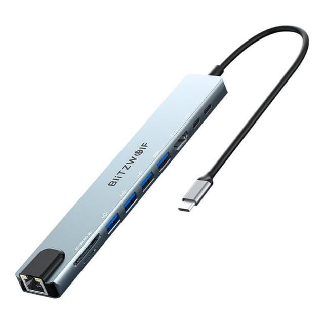 BlitzWolf BW-TH5 10-in-1 USB-C Docking Station (silver) USB-Hubs - 10 - silber