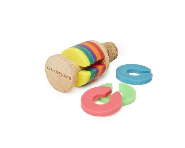 Kikkerland - Rainbow Wine Rings + Stopper (BA91)