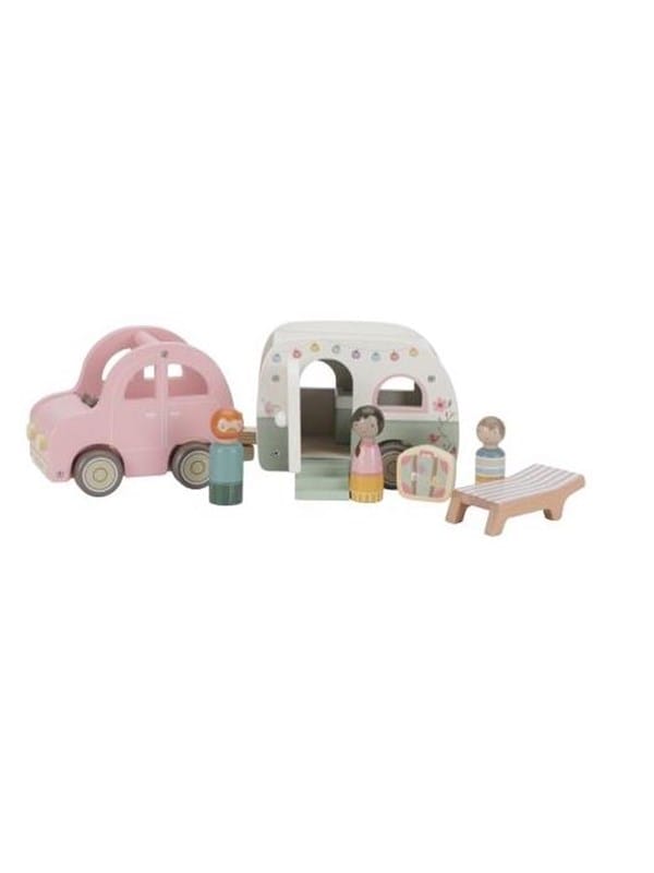 Little Dutch Toy Car with Caravan