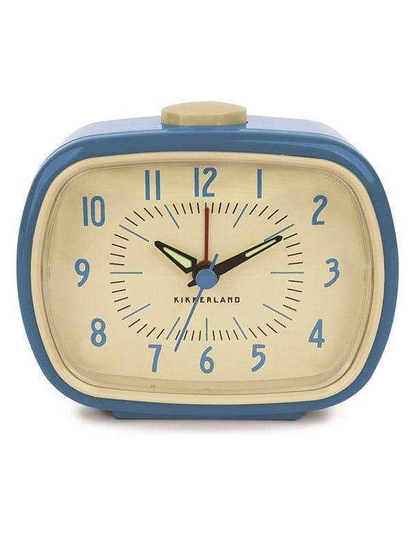 Kikkerland Retro Alarm Clock - Blue