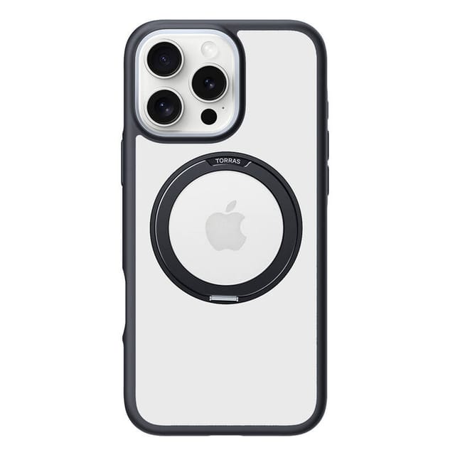 Torras Ostand R Fusion Case for iPhone 16 Pro (Black)