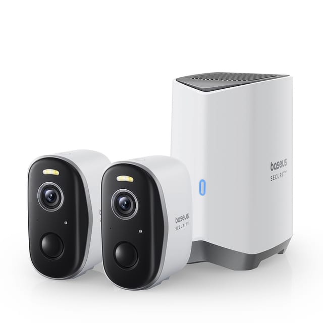 Baseus N1 Plus 2K Outdoor Camera Set (White)
