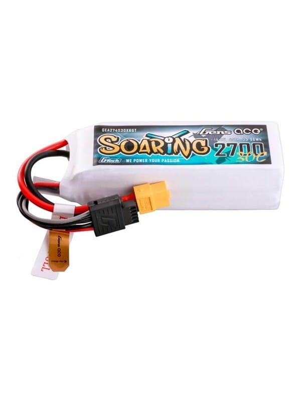 Gens ace &Tattu G-Tech Soaring 2700mAh 14.8V 30C 4S1P LiPo XT60