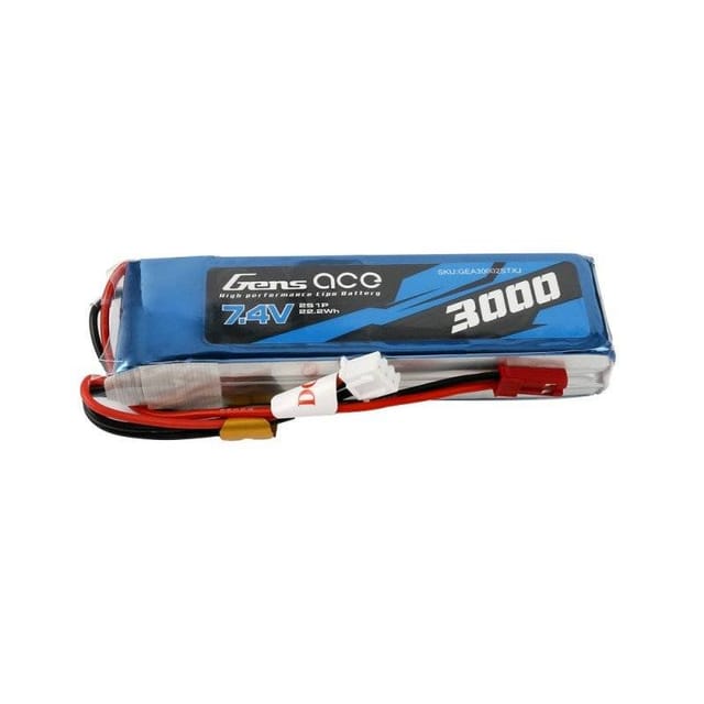 Gens ace &Tattu Battery 3000mAh 7.4V 1C 2S1P LiPo