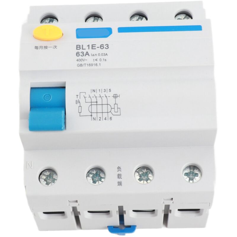 Zvd Fehlerstromschutzschalter Bl1e-63 3p N 63a 230 V 30 Ma - Hohes Schaltvermögen, Kompakte Bauweise Und Überlastschutz Für Wohn- Und Ingenieurprojekte.