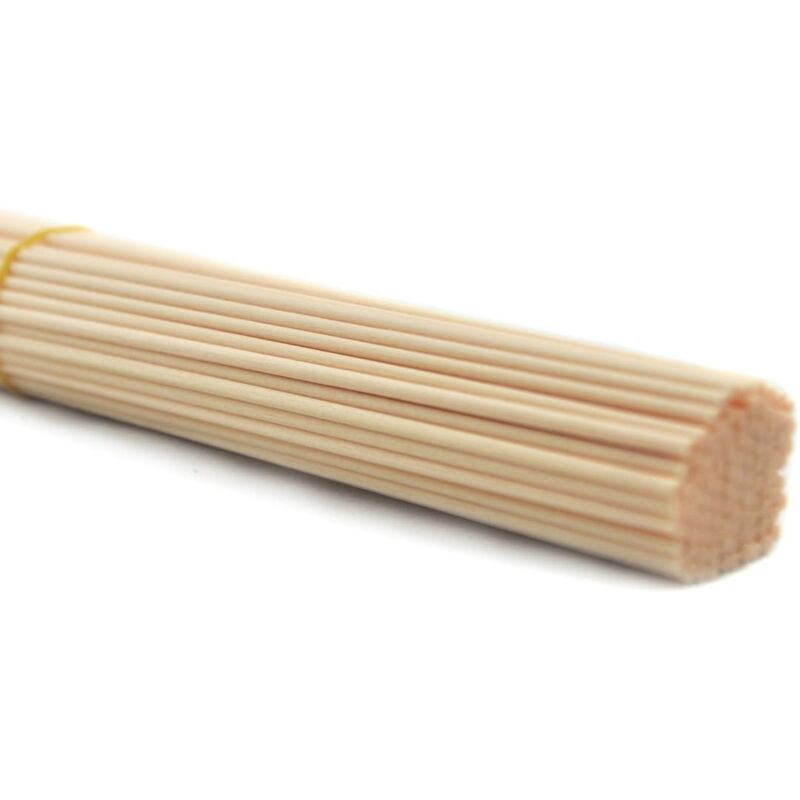 Zvd 100 Stück Ersatz-diffuserstäbchen Aus Fiber Für Parfümduft (25 Cm X 3 Mm, Holzfarbe)