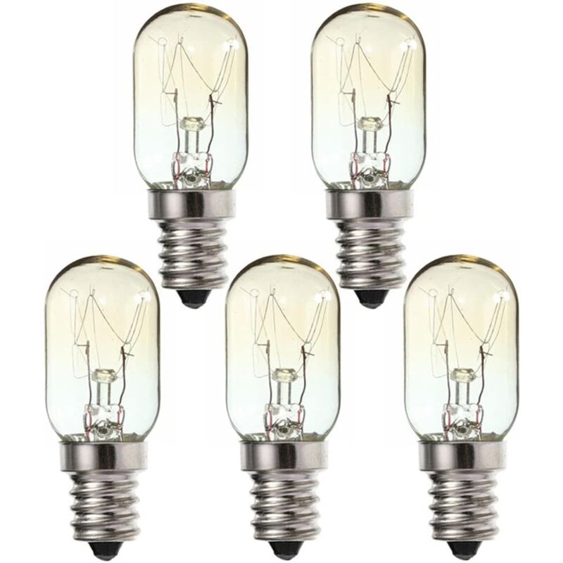 Zvd E14-led-lampe, 5er-pack E14-schraublampen 15 W 230 V, Heizlampe Kleiner Edison-sockel Ses Warmweiß 2700 K, E14-lampe Für Nähmaschine, Kühlschranklampe Pygmy 15 W E14 T20-rapa