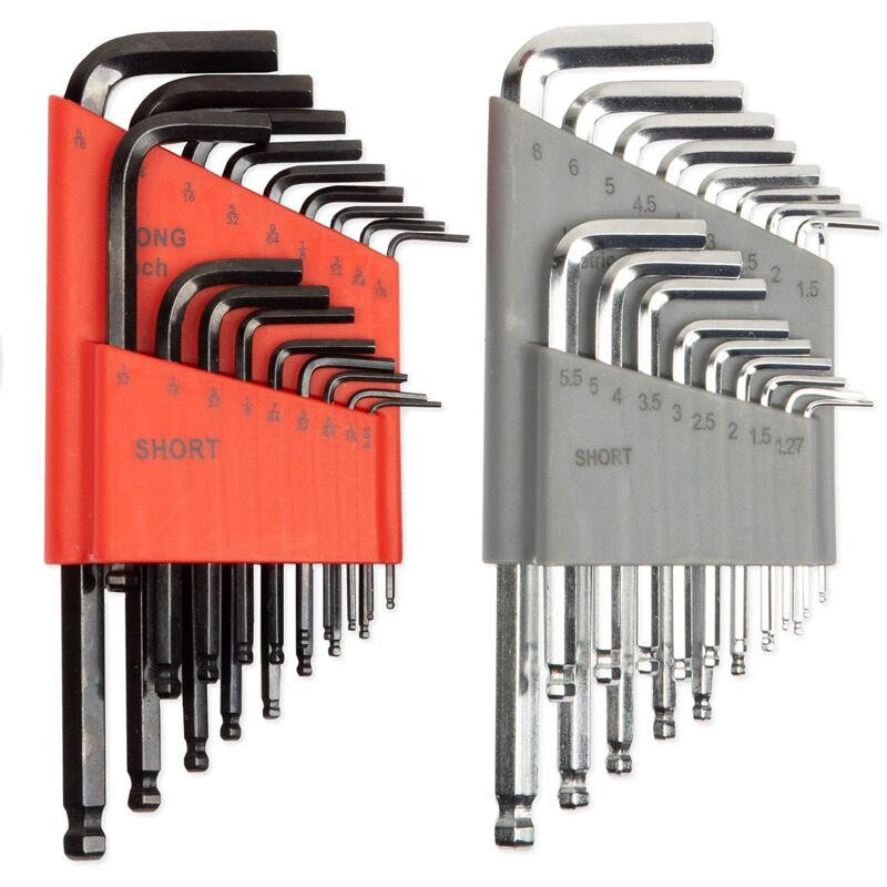 Zvd 36-teiliges Inbusschlüssel-set - Inbusschlüssel-/sechskantschlüssel-set (metrische Und Sae-größen)