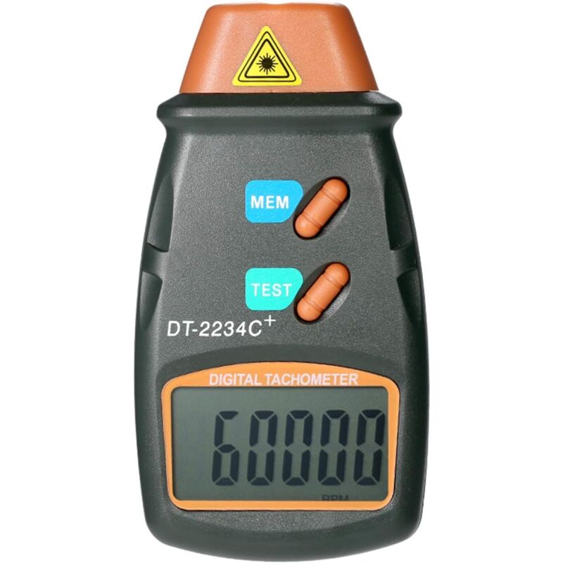 Digitales Taschen-laserdrehzahlmessgerät, Berührungsloses Drehzahlmessgerät, Messbereich 2,5 U/min-99 999 U/min, Lcd-display Mit 3 Reflexstreifen