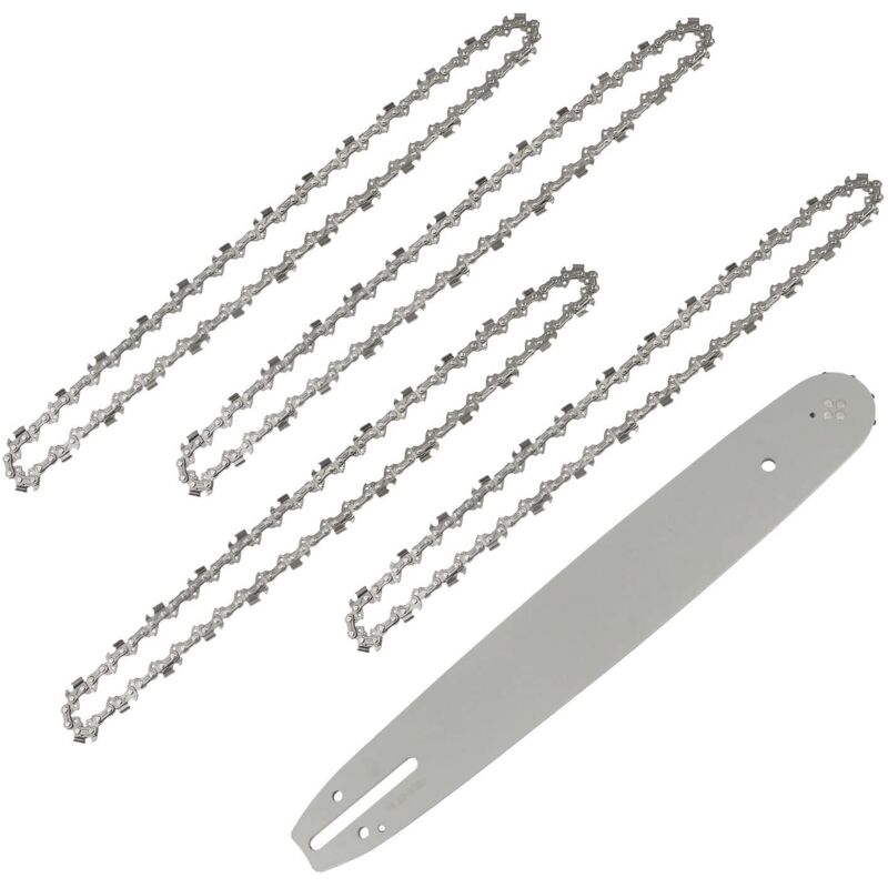 Führungsschiene 35 Cm, Mit 4 Kettensägenketten, 52 Treibgliedern, 3/8-zoll-teilung, Kettendicke 0,05 Zoll (1,3 Mm)