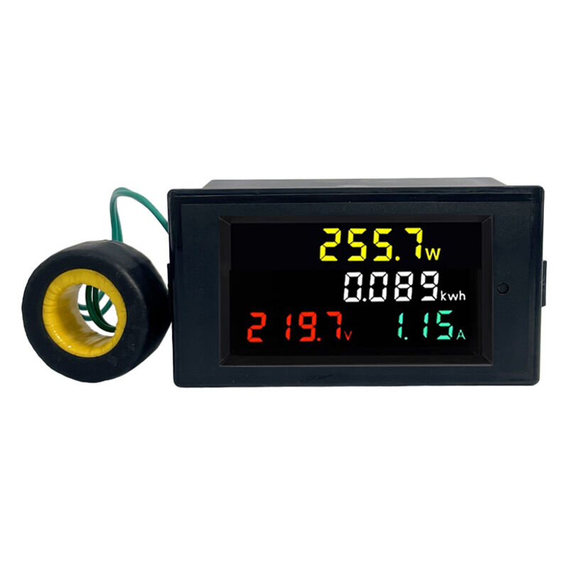Zvd Multifunktionaler Wechselstrom-spannungs- Und Stromzähler Ac40-300v 100a, Digitales Lcd-farbdisplay-leistungsmessgerät 100a