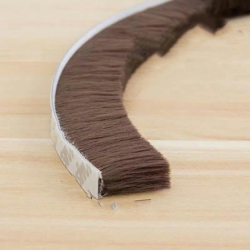 Zvd Selbstklebendes Wollfilz-dichtungsband Für Tür Und Fenster, Warmgrau Winterweiß Braun-braun 9 X 23-5 M