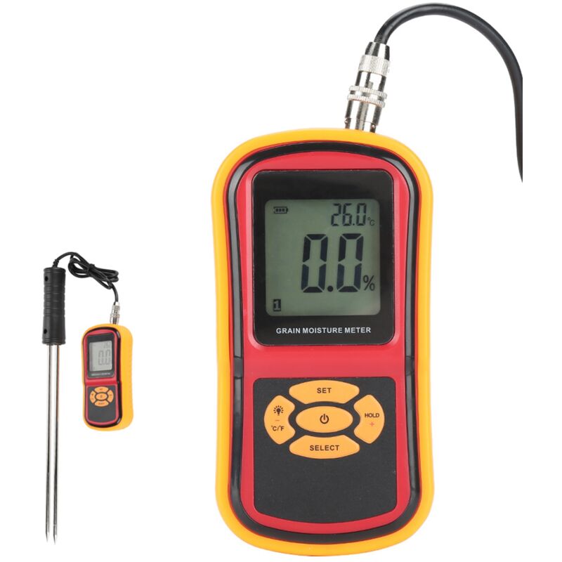 Zvd Getreide-feuchtigkeitsmessgerät Gm640, Tragbares Gerät Zur Messung Von Feuchtigkeit Und Temperatur, Digitales Lcd-display Für Weizen, Reis, Mais, Bohnen