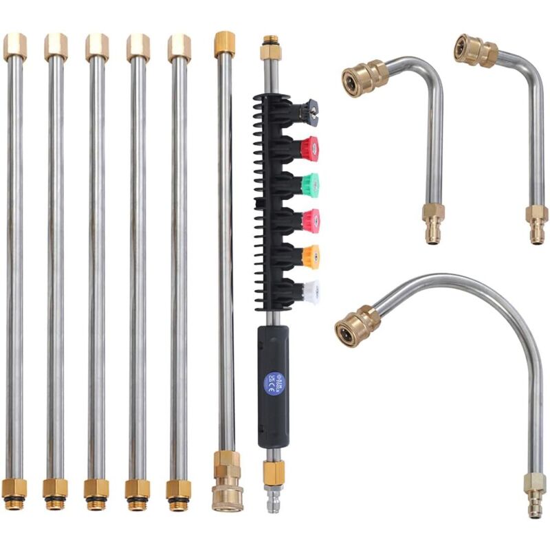 Zvd Dachreinigungsspritzpistole 10-teilig, Schnellkupplung 1/4", Dachrinnen-reinigungsset