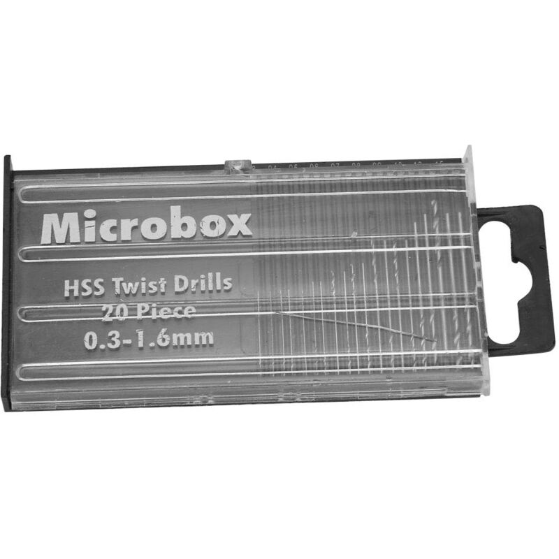 Zvd 20-teiliges Mini-mikro-hss-bohrer-set, Hss-mikrobohrer-set 0,3 Mm-1,6 Mm Mit Etui, Für Holz Und Kunststoff