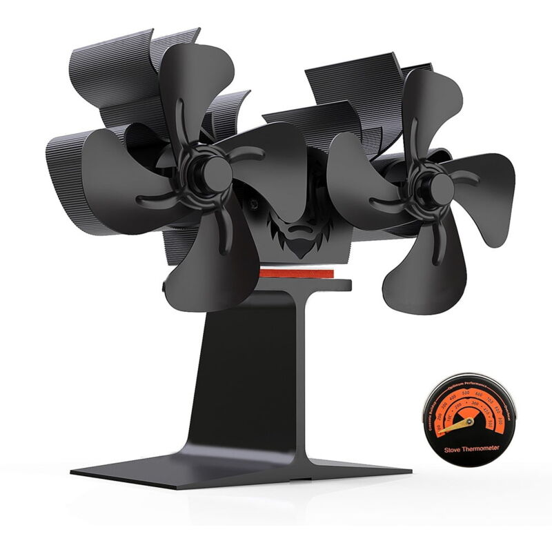 Zvd Doppelmotor-holzofenventilator, 8-blatt-kaminventilator, Nicht Elektrischer Kaminventilator