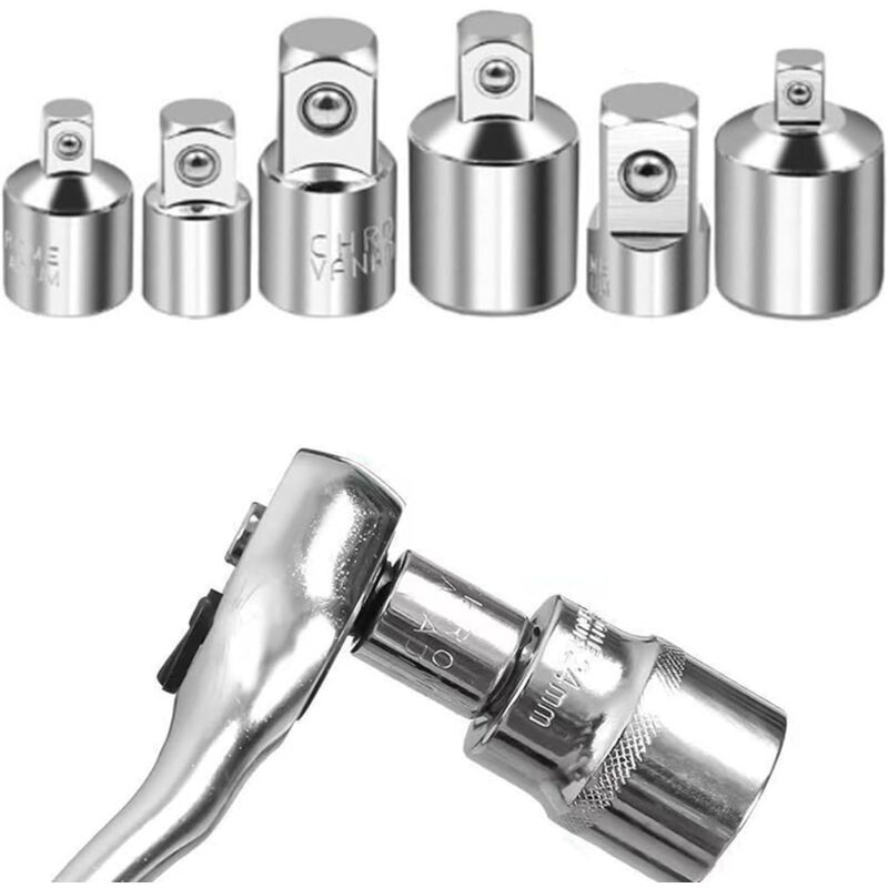 Zvd Stecknuss-adapter, 6 Stück Ratsche-adapter, Adapter-set 1/4" Auf 3/8", 3/8" Auf 1/4", 3/8" Auf 1/2", 1/2" Auf 3/8", 1/2" Auf 1/4", 1/4" Auf 1/2", Reduzieradapter Für Einsätze