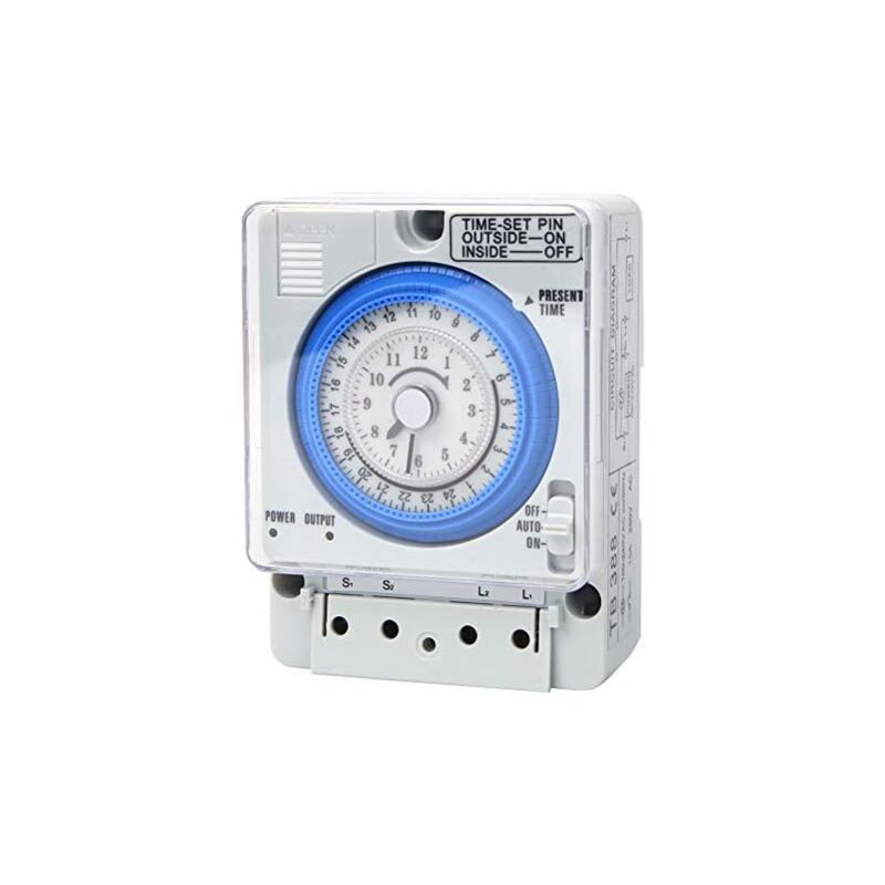 Zvd Programmierbare 24-h-zeitschaltuhr 110-230 V Ac, Mechanische Zeitschaltuhr Manuell/automatisch, Für Elektrische Haushaltsgeräte, Beleuchtung, Heimwerken