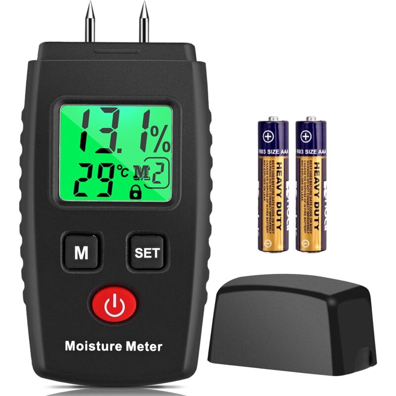 Zvd Feuchtigkeitsmessgerät, Stift-feuchtigkeitsdetektor Mit 3 Modi, Lcd-display Mit Grüner Hintergrundbeleuchtung, Schimmeldetektor Für Holz Und Baumaterialien.