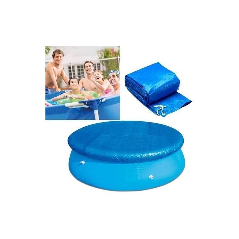 Zvd 305 Cm Durchmesser Poolplane, Runde Pool-schutzabdeckung Mit Seilbefestigungen, Langlebige Staubdichte Windfeste Plane Für Runde Aufstellpools