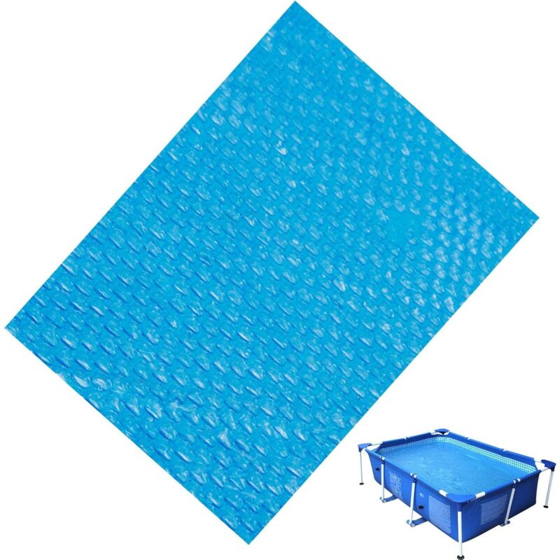 Zvd Solar-poolfolie Noppenfolie Rechteckig/quadratisch, Solar-poolabdeckung, Schutzabdeckung Für Whirlpool, Regen-, Staub- Und Uv-geschützt, Für Außenbereich - 260x170cm