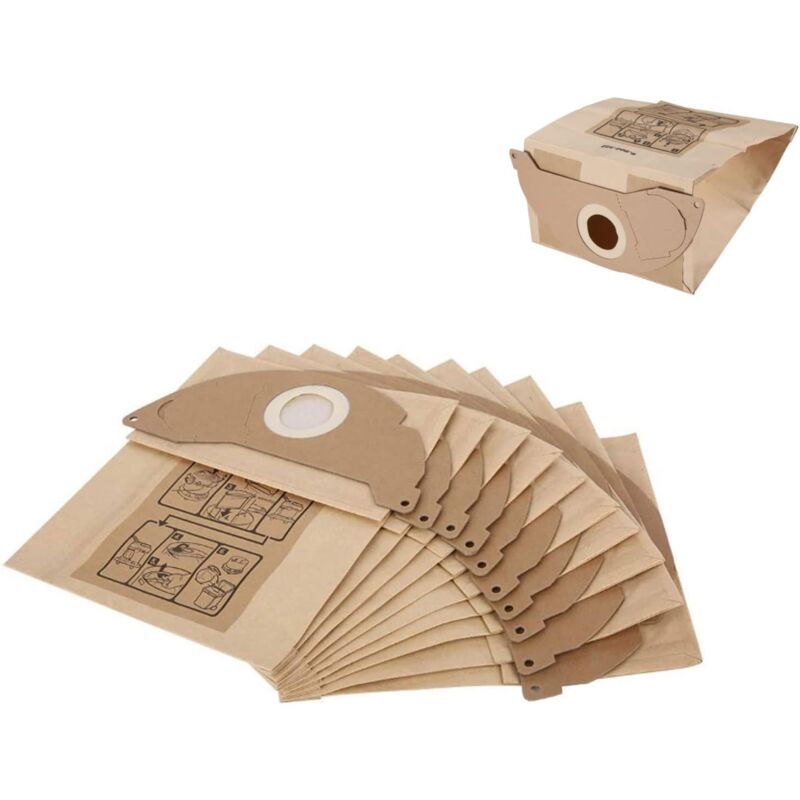 Zvd Staubbeutel Für Staubsauger, 10 Stück/set, Papier-staubbeutel Als Ersatz Für Karcher Stabstaubsauger A2000 A2003 A2004 A2014 A2024 A2054