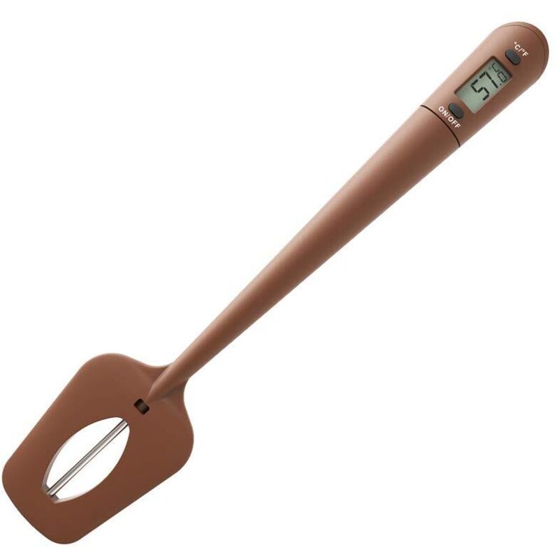 Zvd Digitale Spatel Mit Thermometer, Silikon-küchenspatel Mit Thermometer, Präzise Temperaturüberwachung, Vielseitig Einsetzbar Zum Rühren Verschiedener Lebensmittel (schokolade)