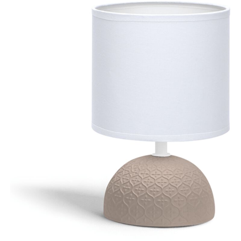 Zvd Nachttischlampe Aus Keramik, Stofflampenschirm, E14, Vintage-stil, Retro, Verspielt