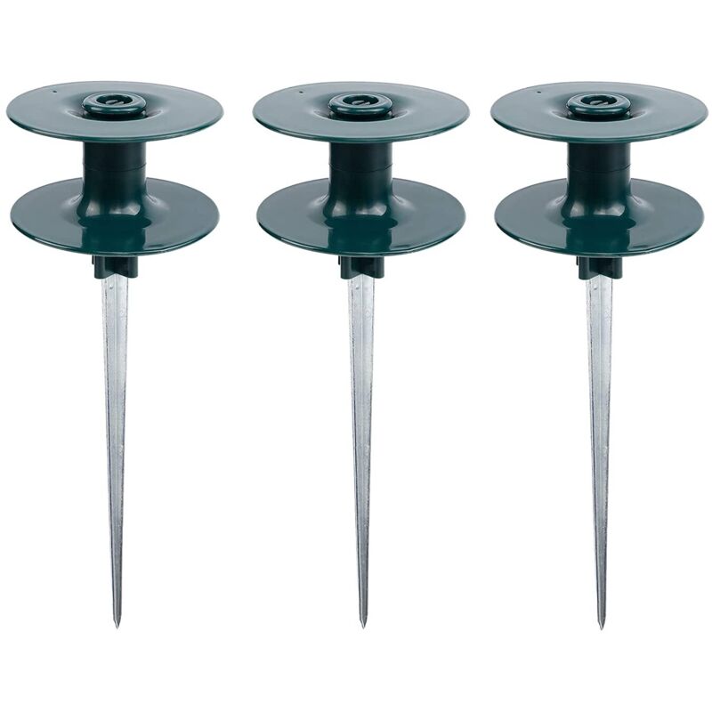 Ein Set Mit 3 Wasserschlauch-führungen, Aus Robustem, Rostbeständigem Zinklegierungsmaterial, Mit Dunkelgrünen Metallhalterungen Zum Gießen, Führen Des Schlauchs Und Zur Führung Der Zinklegierungs-hal